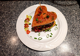 Valentýnský "burger"