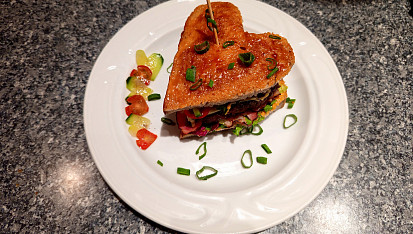 Valentýnský "burger"