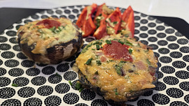 Plněné žampiony Portobello