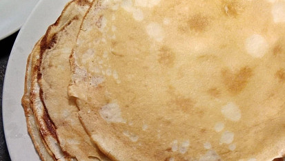 Klasické palačinky, U nás s lekvárom z josty