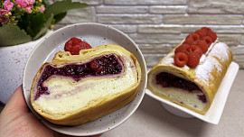 Palačinková pudinková roláda