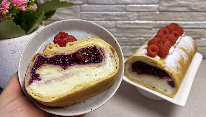 Palačinková pudinková roláda