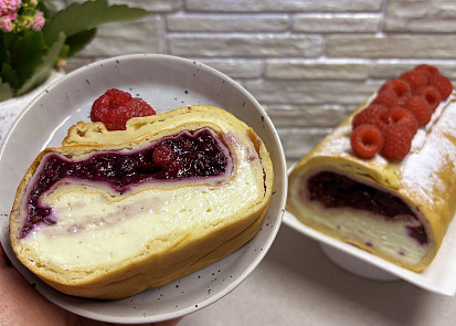 Palačinková pudinková roláda