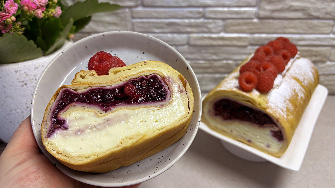 Palačinková pudinková roláda