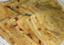 Bramborové lokše s husím sádlem (S dusenou červenou kapustou boli skvelé.)