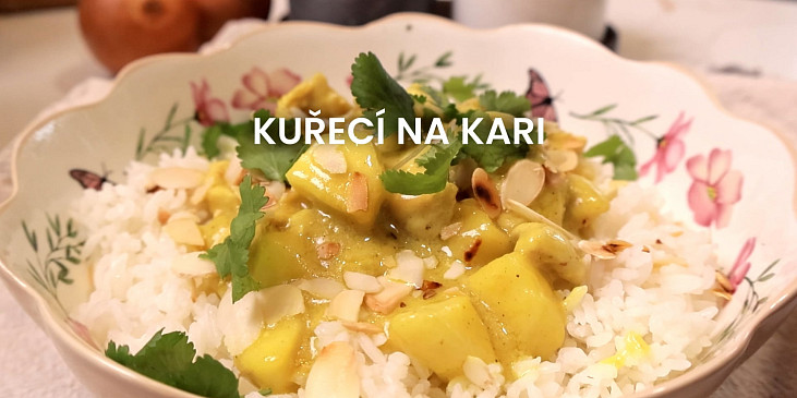 Kuřecí prsíčka s kokosovým mlékem a kari (Kuřecí na kari)