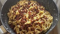 Italské spaghetti carbonara