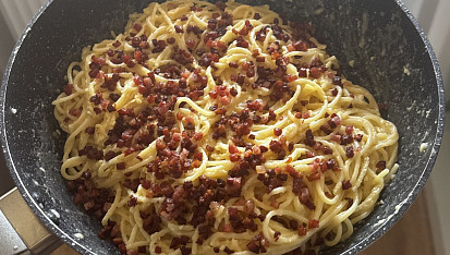 Italské spaghetti carbonara