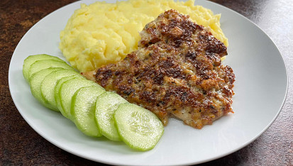 Kuřecí plátky s tatarkovo-sýrovou čepičkou