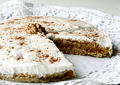 Jednoduchý ovesný koláček s jablíčky