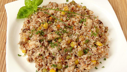 Pohankové rizoto s krůtím masem