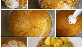 Vepřová pečeně bez kosti na cibuli a mrkvi