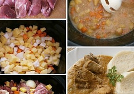 Vepřové kostky na zelenině z pomalého hrnce