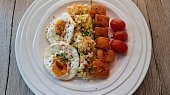 Bulgur se zeleninou s pečenou dýní a volskými oky