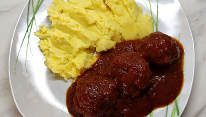 Dalmatské čufty s bramborovou kaší