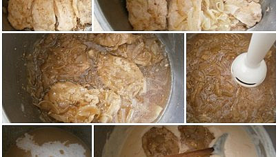 Kuřecí plátky na cibuli se smetanovou omáčkou