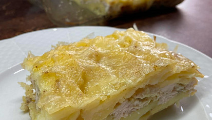 Zapečené kuřecí maso s bramborami