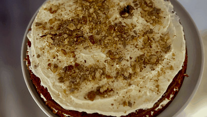 Lehoučký mrkvový dort s mascarpone a ricottou