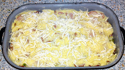 Zapečená růžičková kapusta s bramborovou kaší