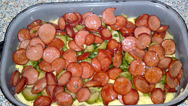 Zapečená růžičková kapusta s bramborovou kaší