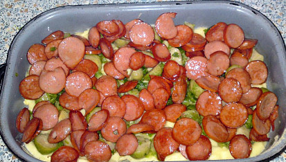 Zapečená růžičková kapusta s bramborovou kaší