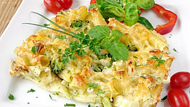 Zapečená treska s těstovinami