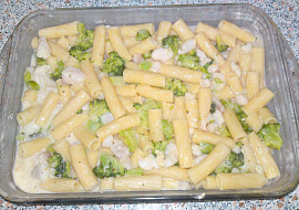 Zapečená treska s těstovinami