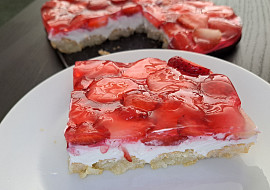 Jahodový tvarohový dezert