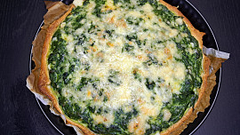 Špenátový koláč se sýrem