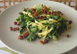 Těstoviny s mangoldem a uzeným