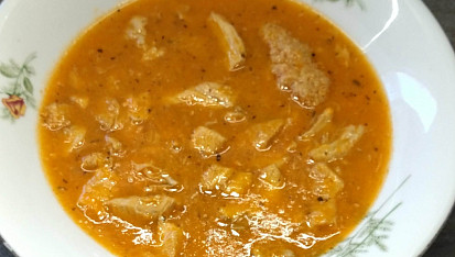 Dršťková polévka z předvařených drštěk I.