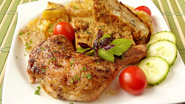 Kuře se žampionovou nádivkou