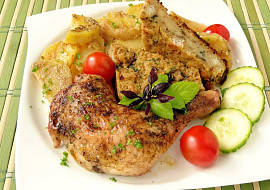 Kuře se žampionovou nádivkou