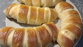 Pruhované rohlíky (postup)