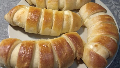 Pruhované rohlíky (postup)