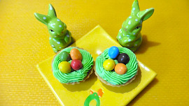 Velikonoční košíčky s tvarohovým krémem
