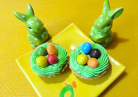 Velikonoční košíčky s tvarohovým krémem