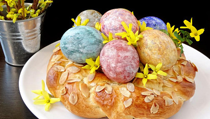 Velikonoční věnec s vůní citronové kůry