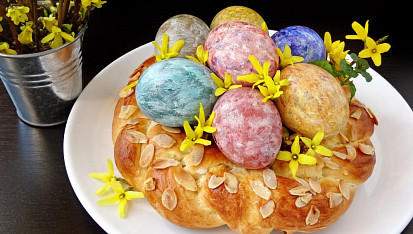 Velikonoční věnec s vůní citronové kůry