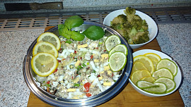 Barevná pomazánka z uzené makrely