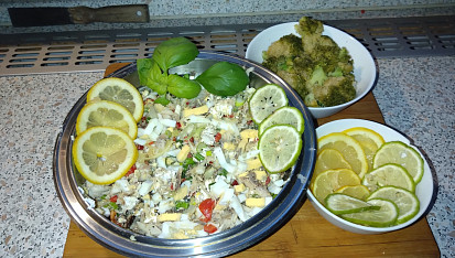 Barevná pomazánka z uzené makrely