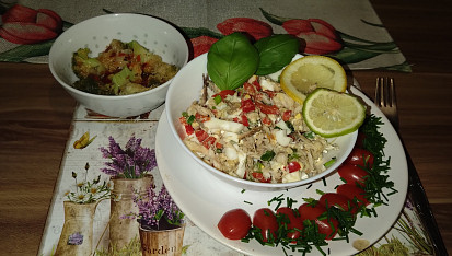 Barevná pomazánka z uzené makrely