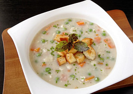 Hermelínový krém se zeleninou