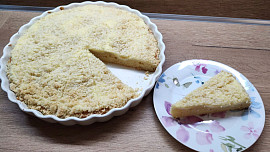 Jogurtový koláč s mandlovou drobenkou podle Míši Landové