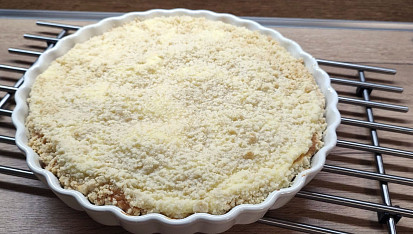 Jogurtový koláč s mandlovou drobenkou podle Míši Landové