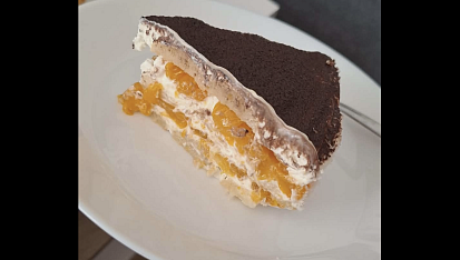 Mandarinkový nepečený dort