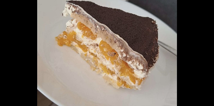Mandarinkový nepečený dort