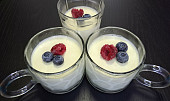 Panna cotta s čerstvým ovocem