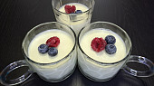 Panna cotta s čerstvým ovocem