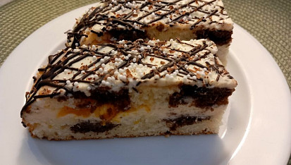 Dvoubarevné řezy s mandarinkovým krémem